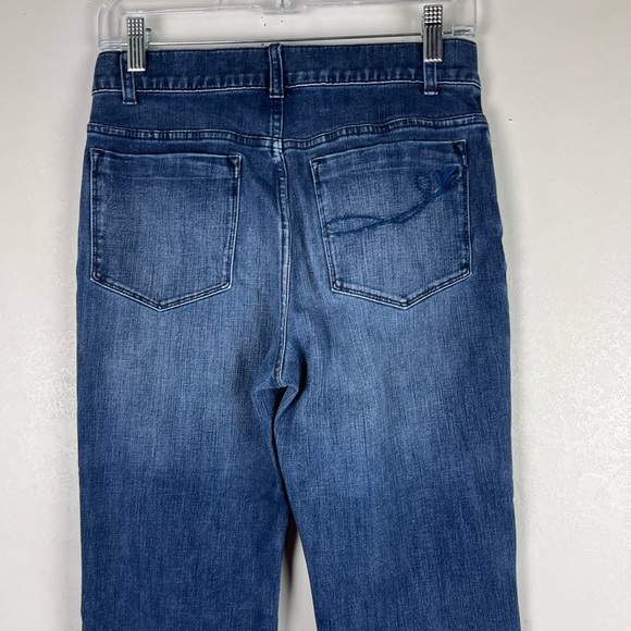 Soft Surroundings Triple S Straight Leg Jeans High Waist Dark Blue Size 6 - Picture 7 of 10